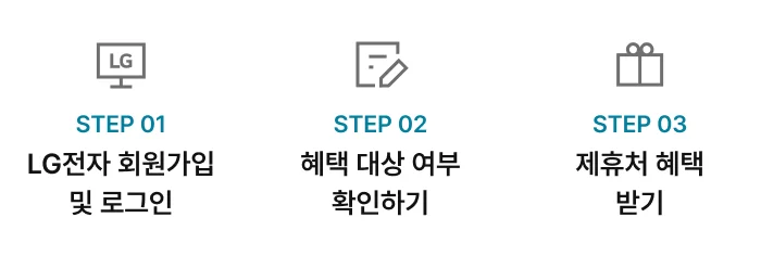 LG전자 회원가입 및 로그인 > 혜택 대상 여부 확인하기 > 제휴처 혜택 받기 (* 상세 사용조건은 각 제휴사 상세페이지 유의사항을 확인하시기 바랍니다.)